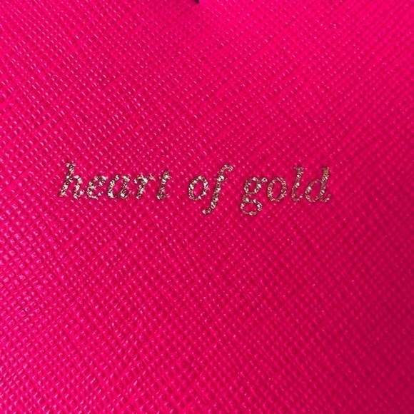 Kate Spade Heart of Gold Red Pink Coin Bag - Picture 9 of 16